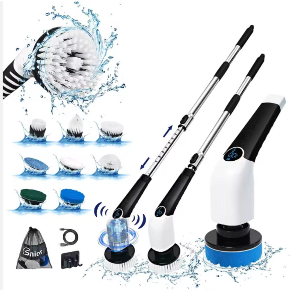 Electric Spin Scrubber – Deep Cleaning Made Effortless (8 Replaceable Brush Heads!)