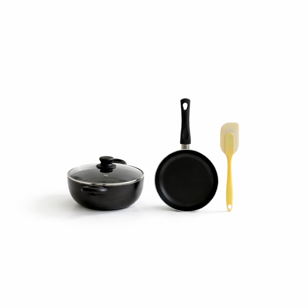 Smart Home 3-in-1 Combo: Non-Stick Pan, Casserole Pot & Spatula