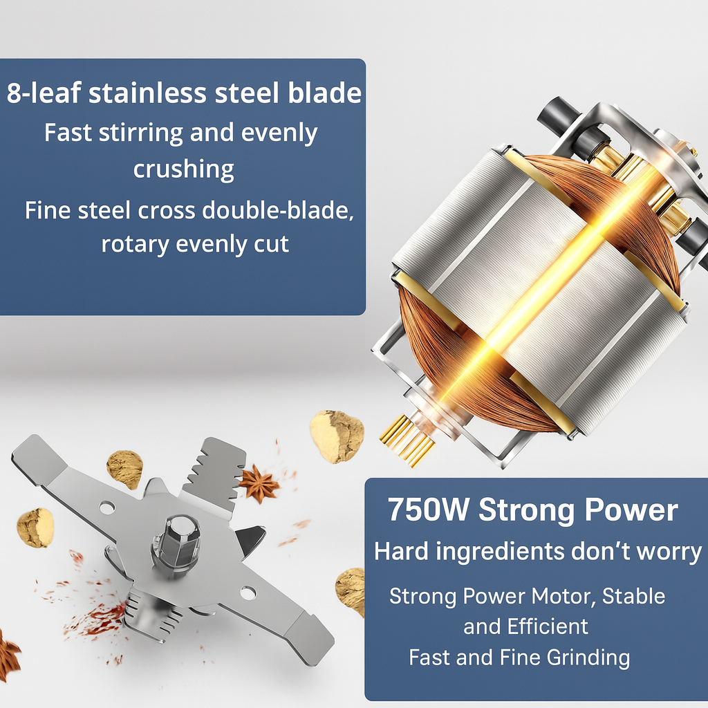 Stainless Steel Smart Electric Spice Grinder - 950 Watt