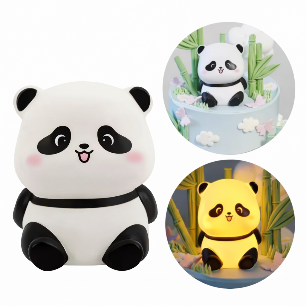 The Perfect Gift: Creative Panda Plastic Night Light – Also Great for Cake Decor!