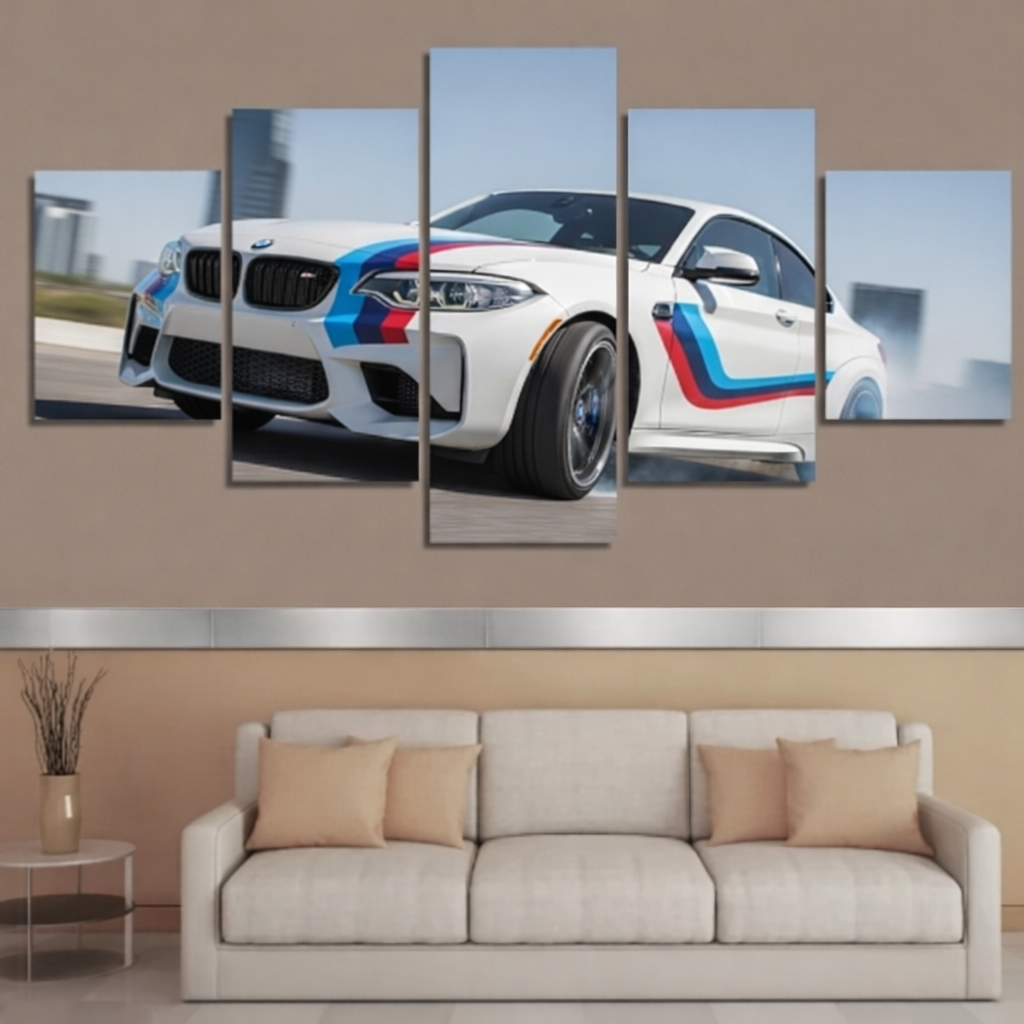 5-in-1 Premium Canvas Art Set: Ready-to-Hang Wall Decor for Living Room & Bedroom