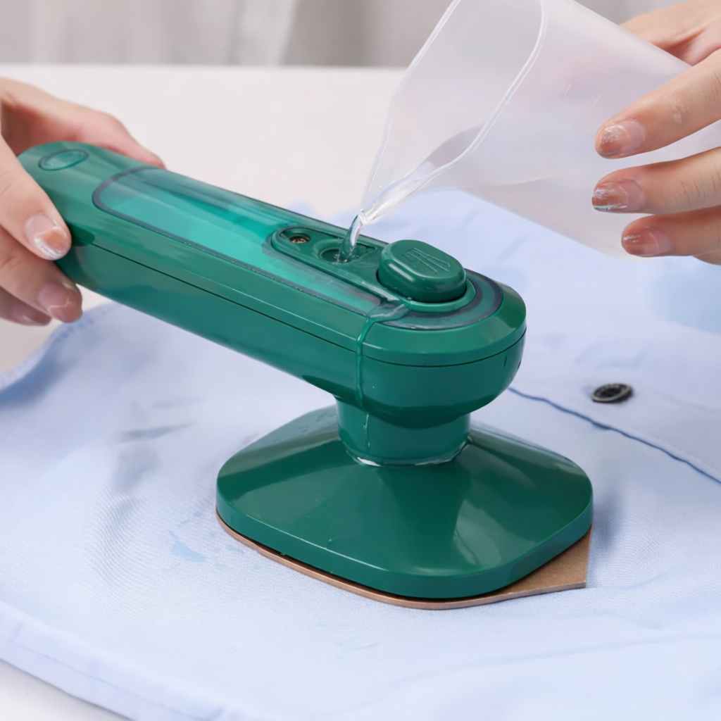Portable Mini Steam Iron – Professional Handheld Garment Steamer for Travel and Quick Touch-Ups