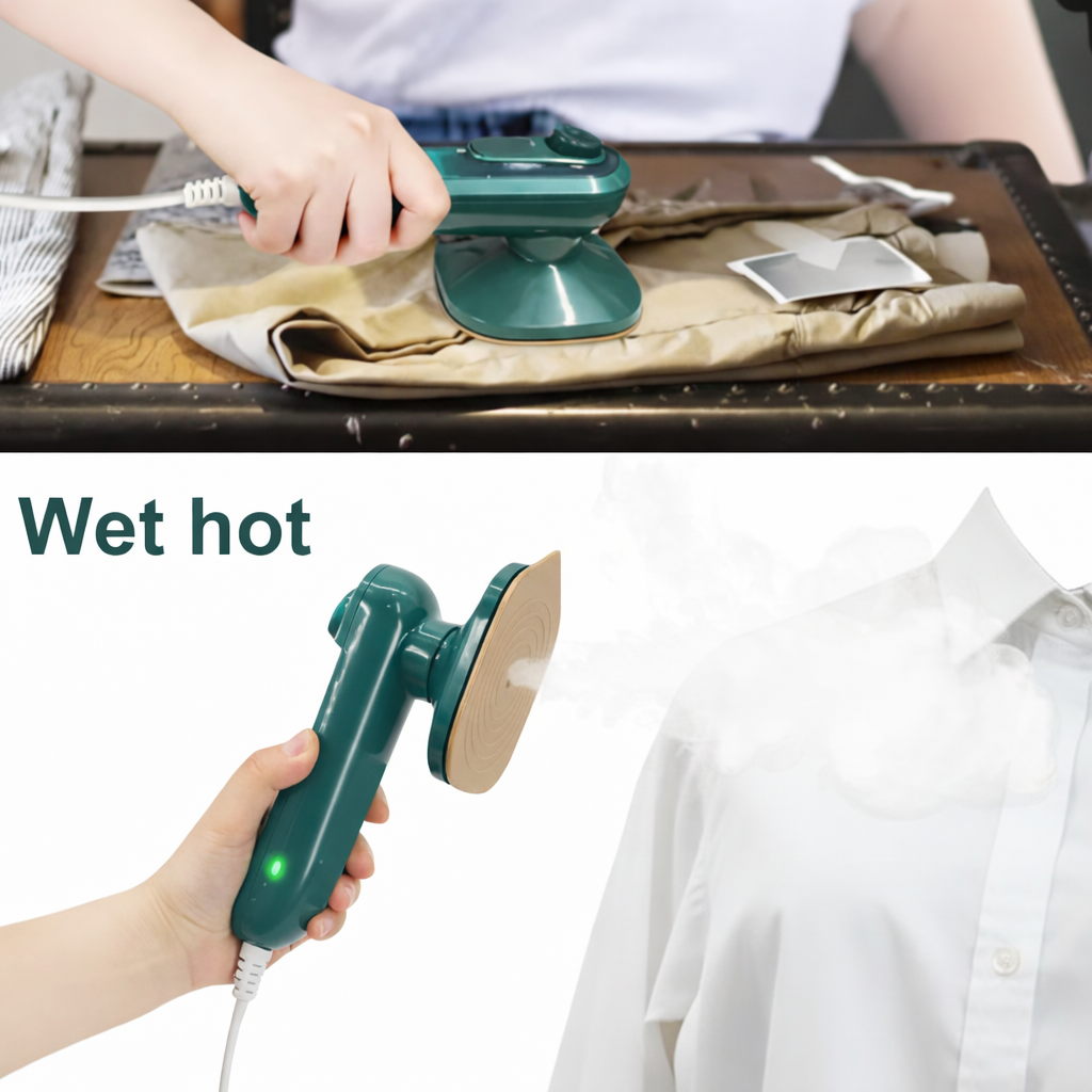 Portable Mini Steam Iron – Professional Handheld Garment Steamer for Travel and Quick Touch-Ups