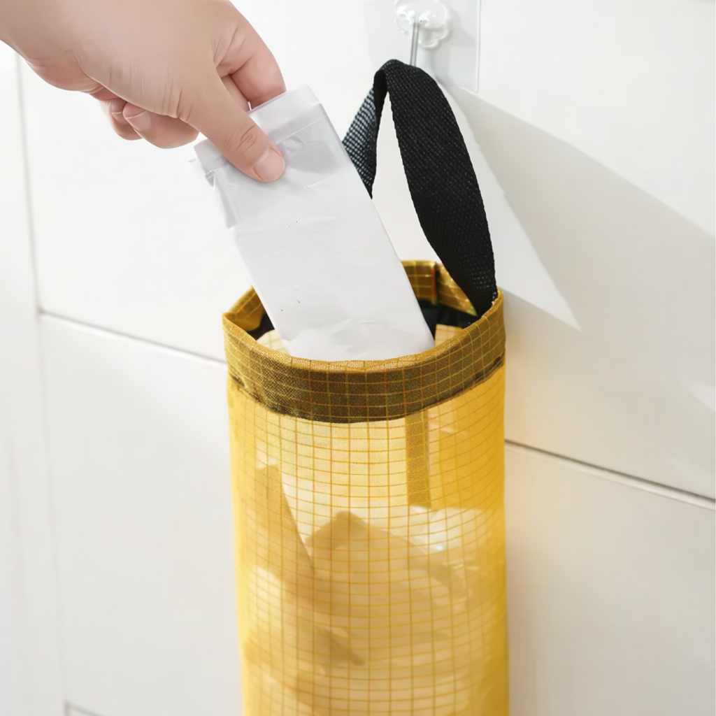 Easy-Access Trash Bag Holder | Mountable Grocery Bag Storage Dispenser
