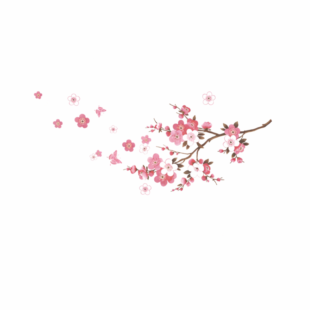 Elegant & Easy: 20" x 48" Removable Self-Adhesive Spring Floral Wall Sticker