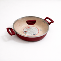 Kiam Die-Casting Ceramic Non-Stick Karai with Glass Lid – 24cm