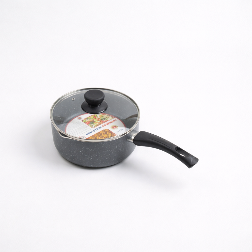 MegaStar Marble Coat Saucepan with Lid – 18cm Non-Stick