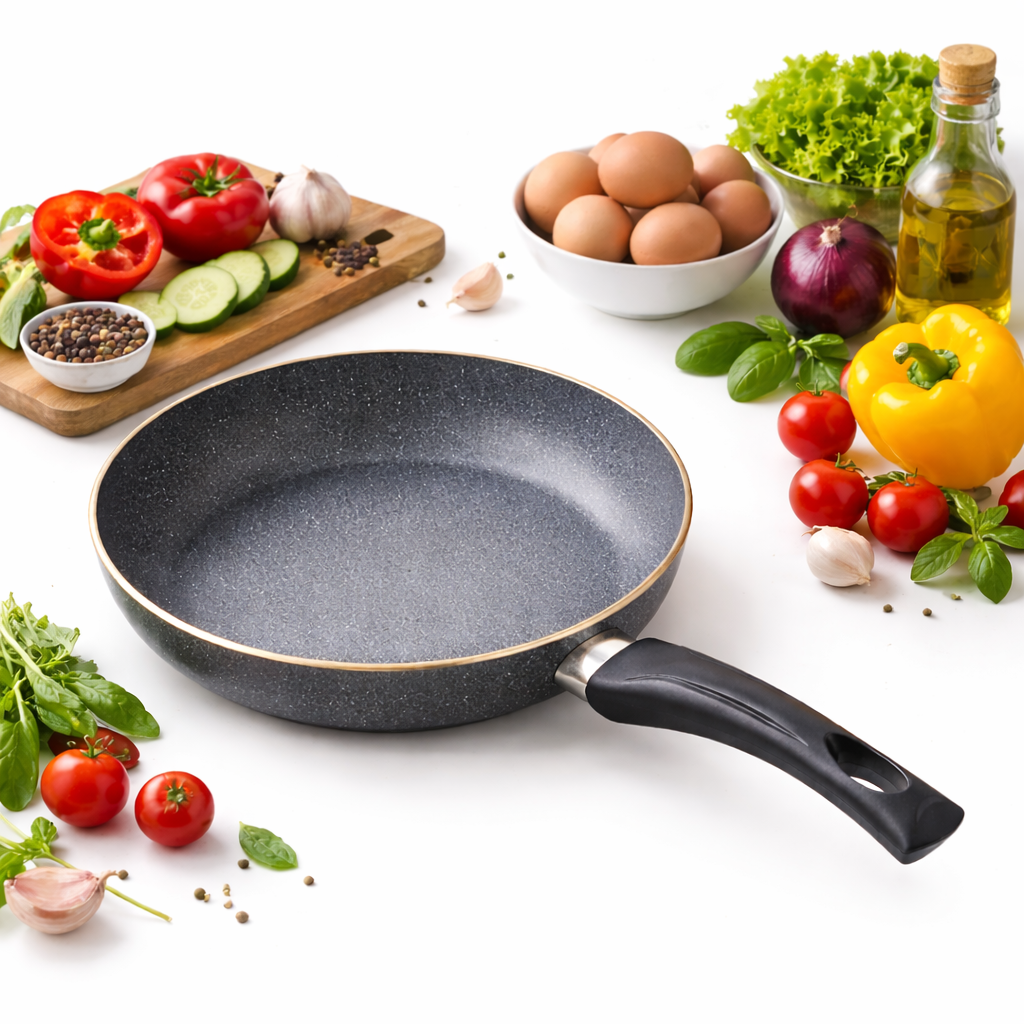 Durable Marble Coated Non-Stick Fry Pan (24 CM)