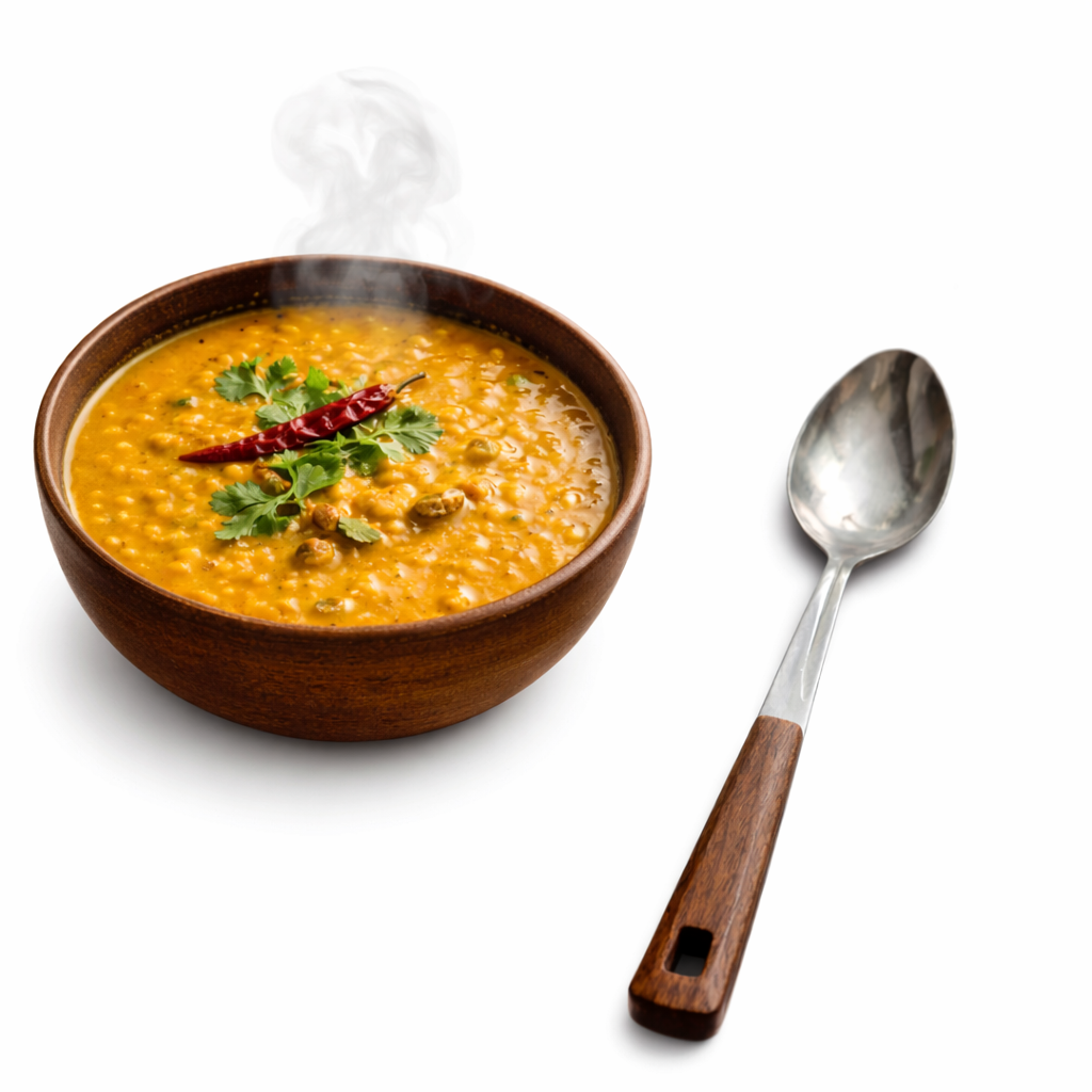 Modern Stainless Steel Spoon with Wooden Handle