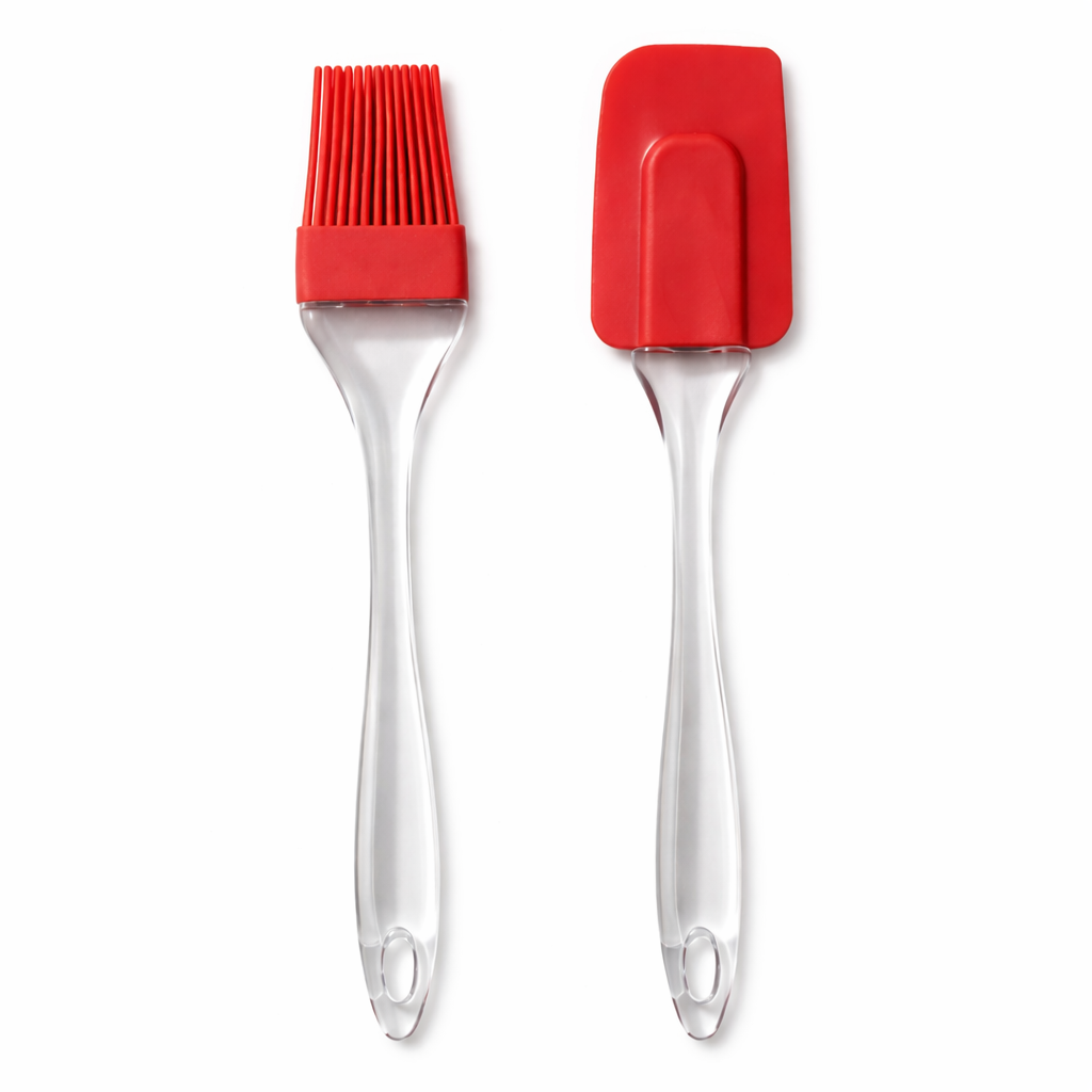 2-in-1 Silicone Oil Brush & Spatula Combo for Cooking & Baking