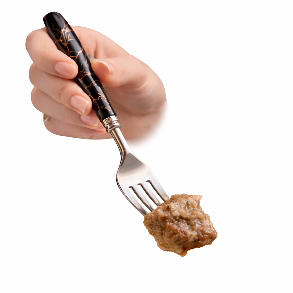 Luxury Dining Fork Set – Black Designer Handle Stainless Steel (Pack of 6)
