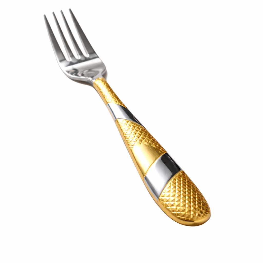 Luxury Gold Handle Table Fork 6-pc