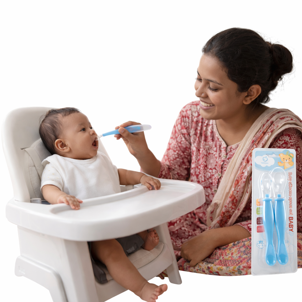 SoftGrip Baby Silicone Feeding Spoon Set (2pcs)