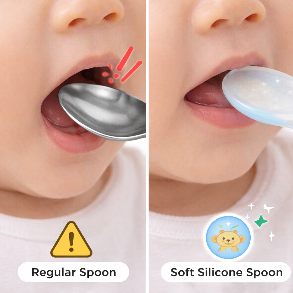SoftGrip Baby Silicone Feeding Spoon Set (2pcs)