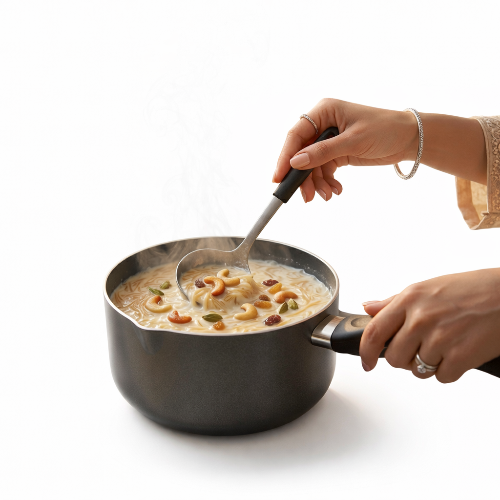 Smart Kitchen Non-Stick Milk Pan – 18cm with Toughened Glass Lid
