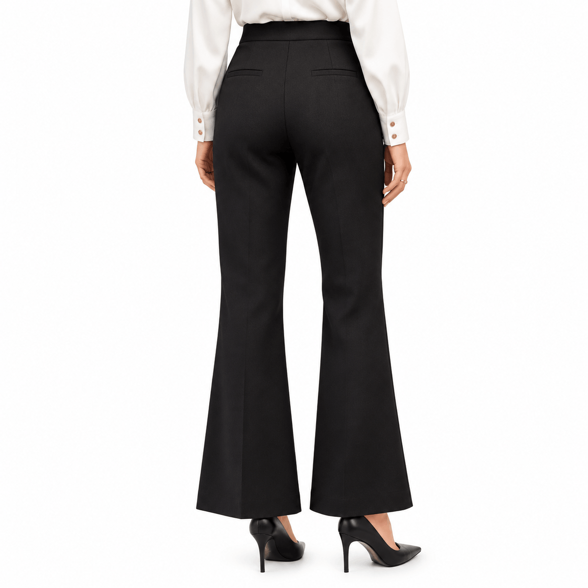 Sable Structured Wide-Leg Trousers