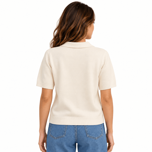 Classic Button-Front Ribbed Top