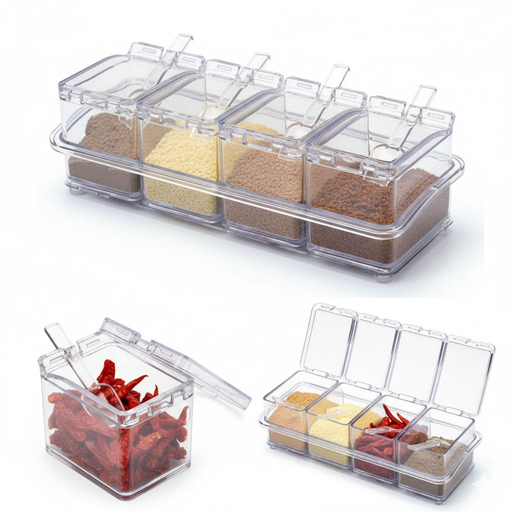 Premium 4-Compartment Kitchen Storage