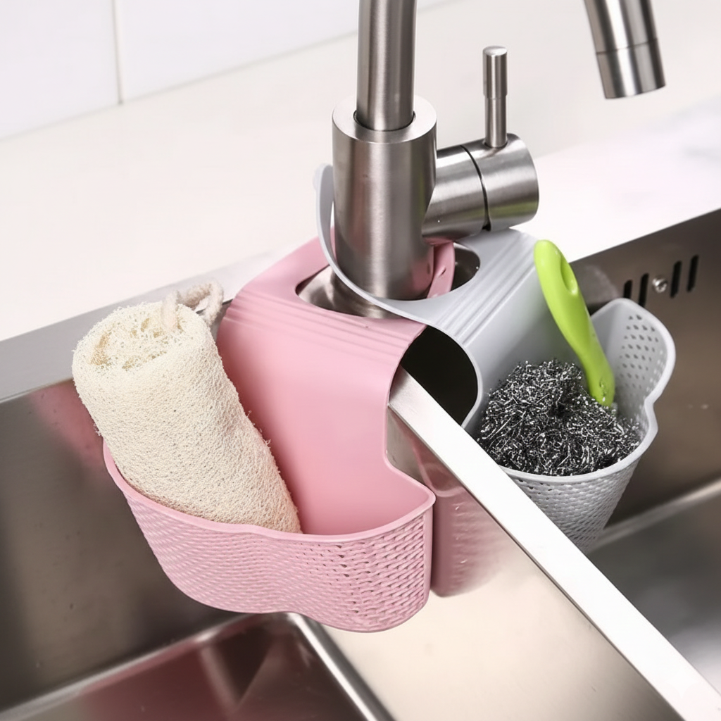 Creative Hanging Kitchen Rack for Sponge & Produce Storage
