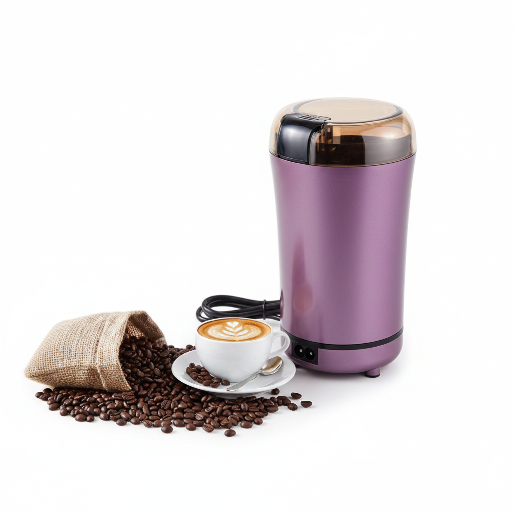 Silent & Powerful Electric Grinder – Fresh Coffee, Spices, and Grains with Ease