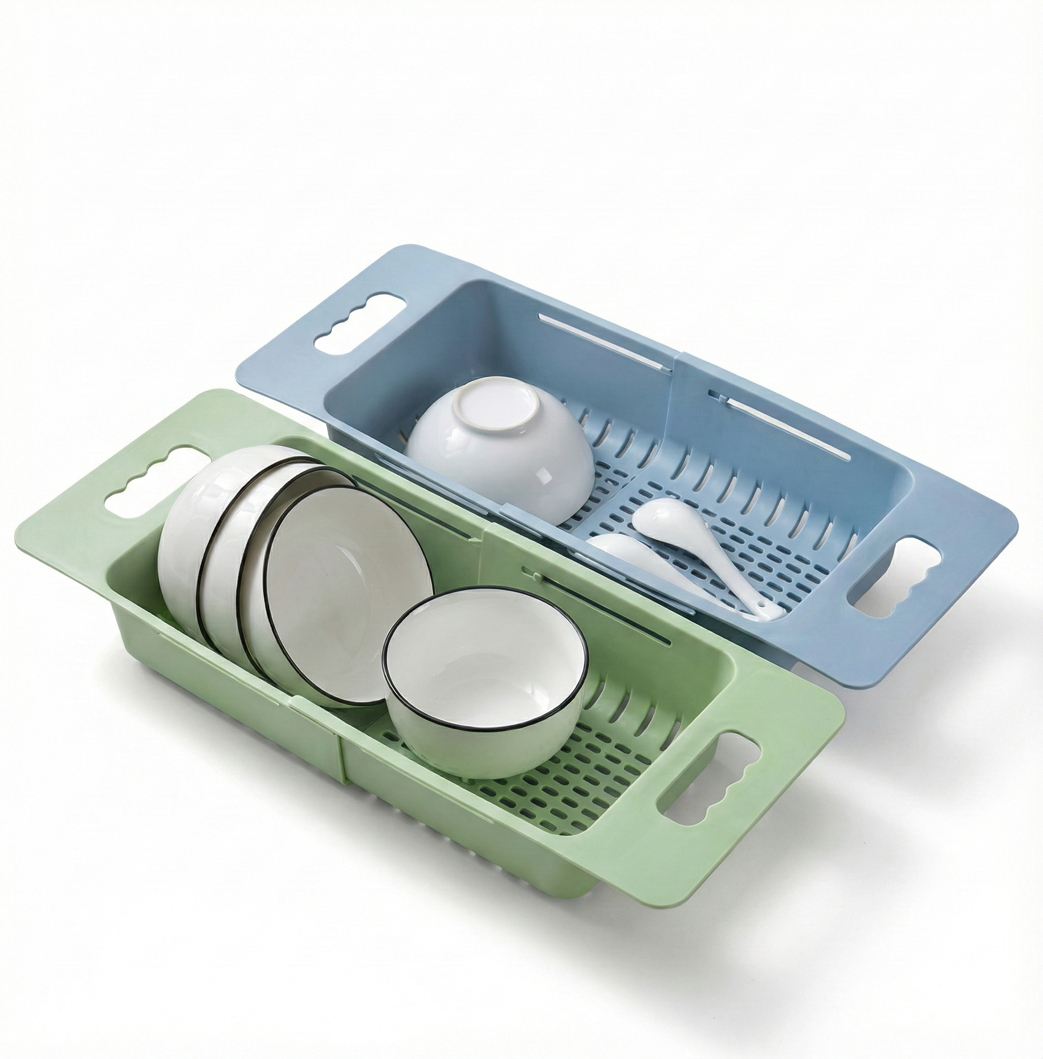 Retractable Sink Strainer & Drain Basket | Adjustable Over-the-Sink Colander for Washing & Drying