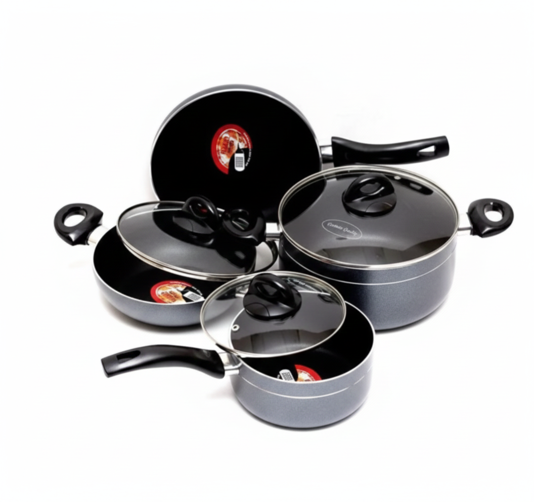 Best Quality Kiam Non-Stick Pots & Pans | Durable 7 Pcs Set for Effortless Cooking