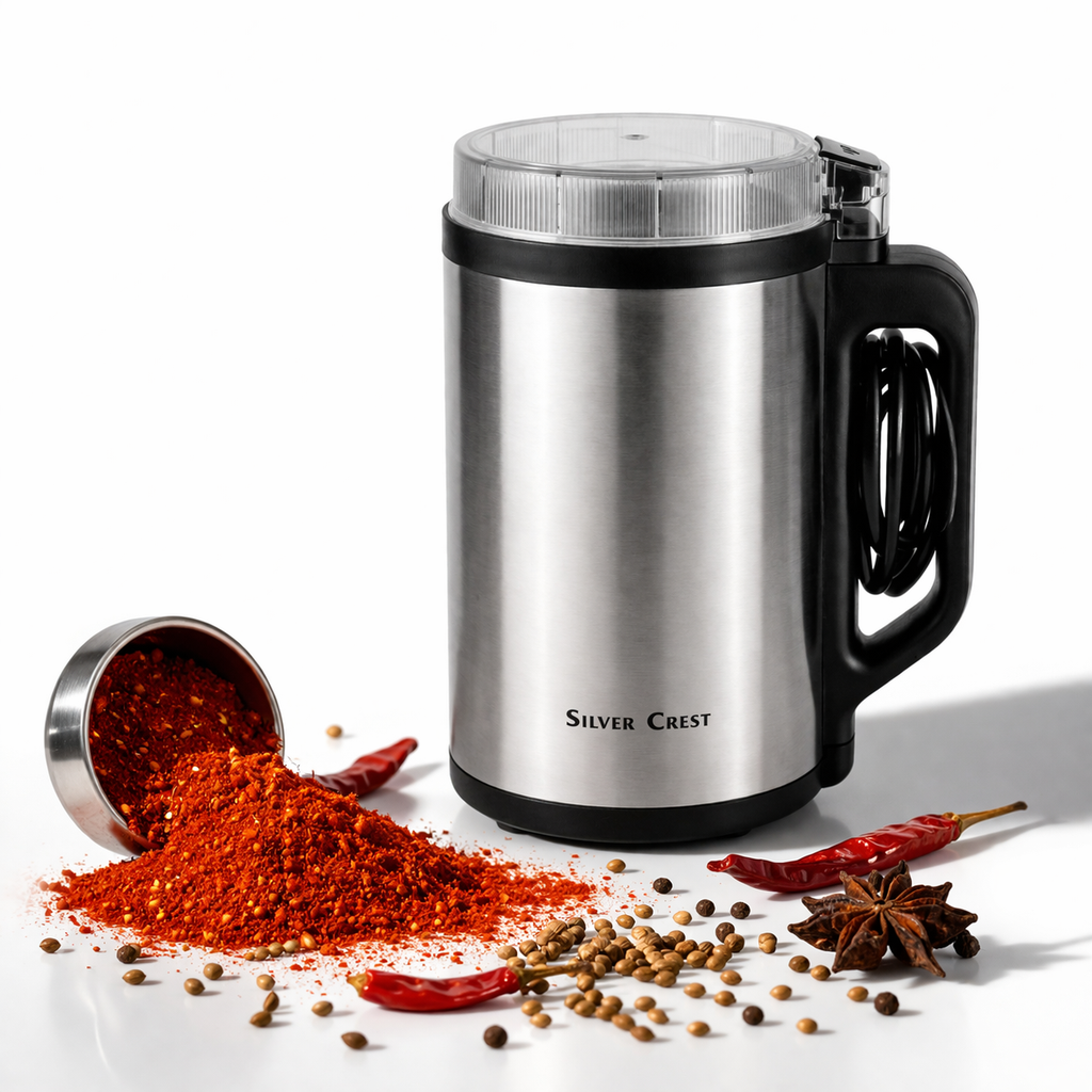Silver Crest Heavy Duty Stainless Steel Electric Spice & Coffee Grinder